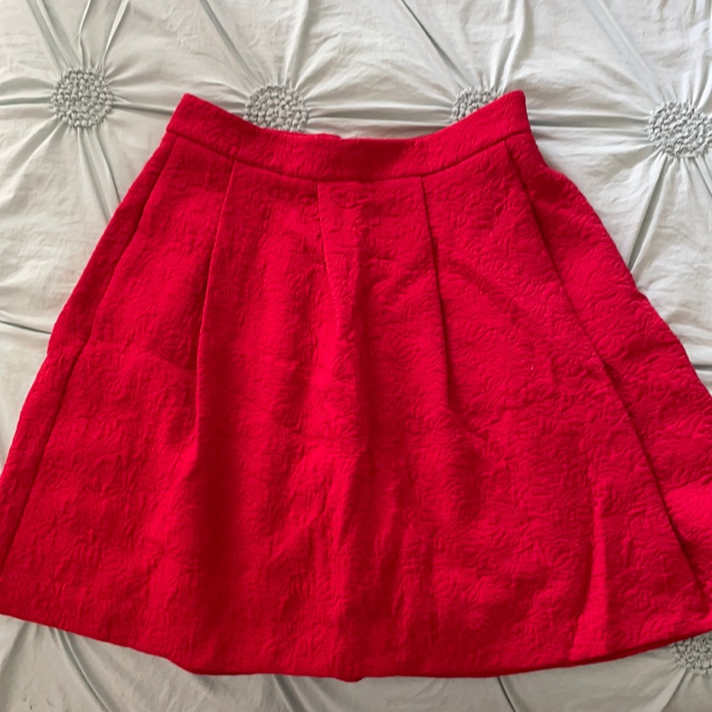 Beautiful embroidered red skirt with pockets